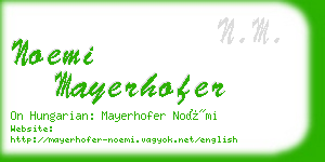 noemi mayerhofer business card